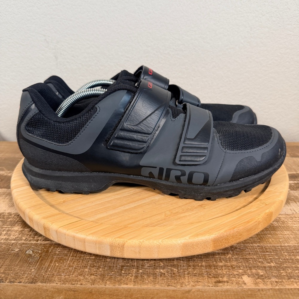 Giro Berm Mountain Bike Cycling Shoes Mens EU 45 US 11 Black Gray 2 Bolt